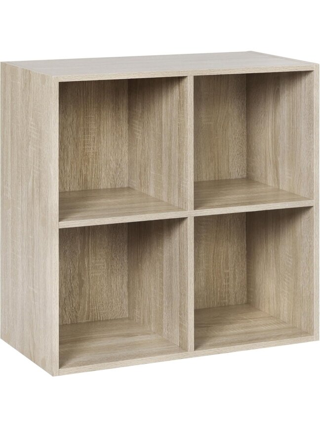 Freestanding cube bookshelf, 4 compartments 5