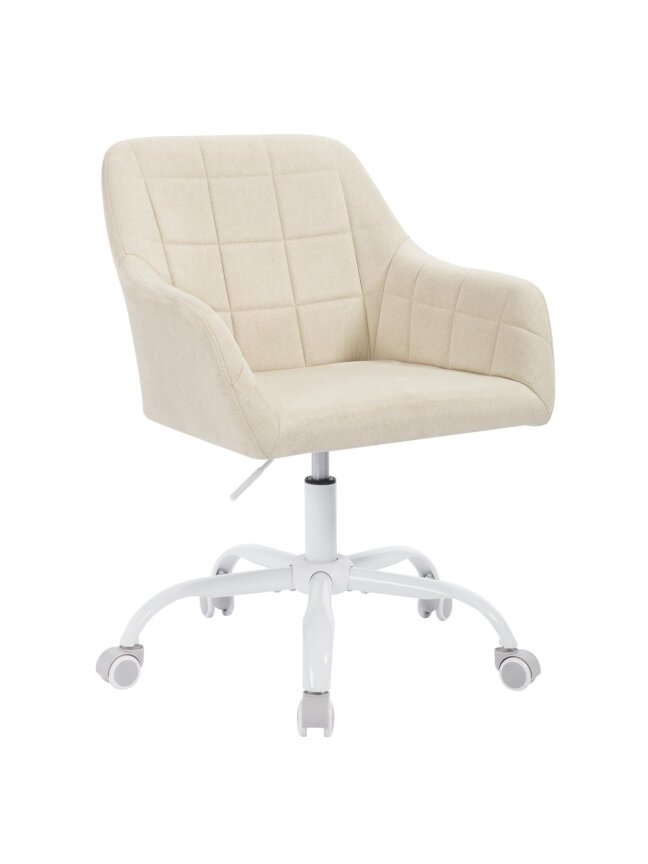 Swivel office chair – adjustable height, fabric, cream color 4 Swivel office chair – adjustable height, fabric, cream color 4