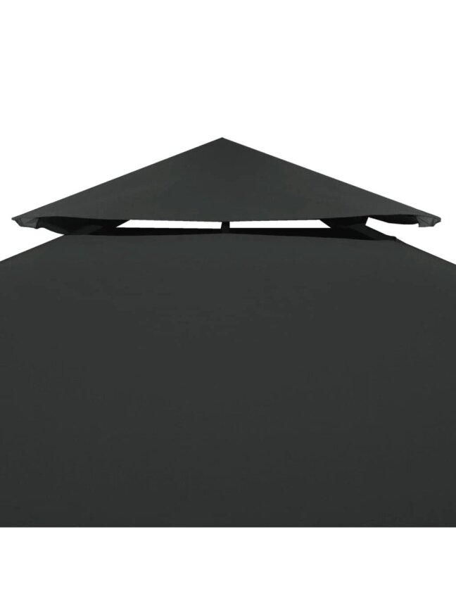 Gazebo replacement canopy, 310 g/m², dark gray, 3 x 3 m 2