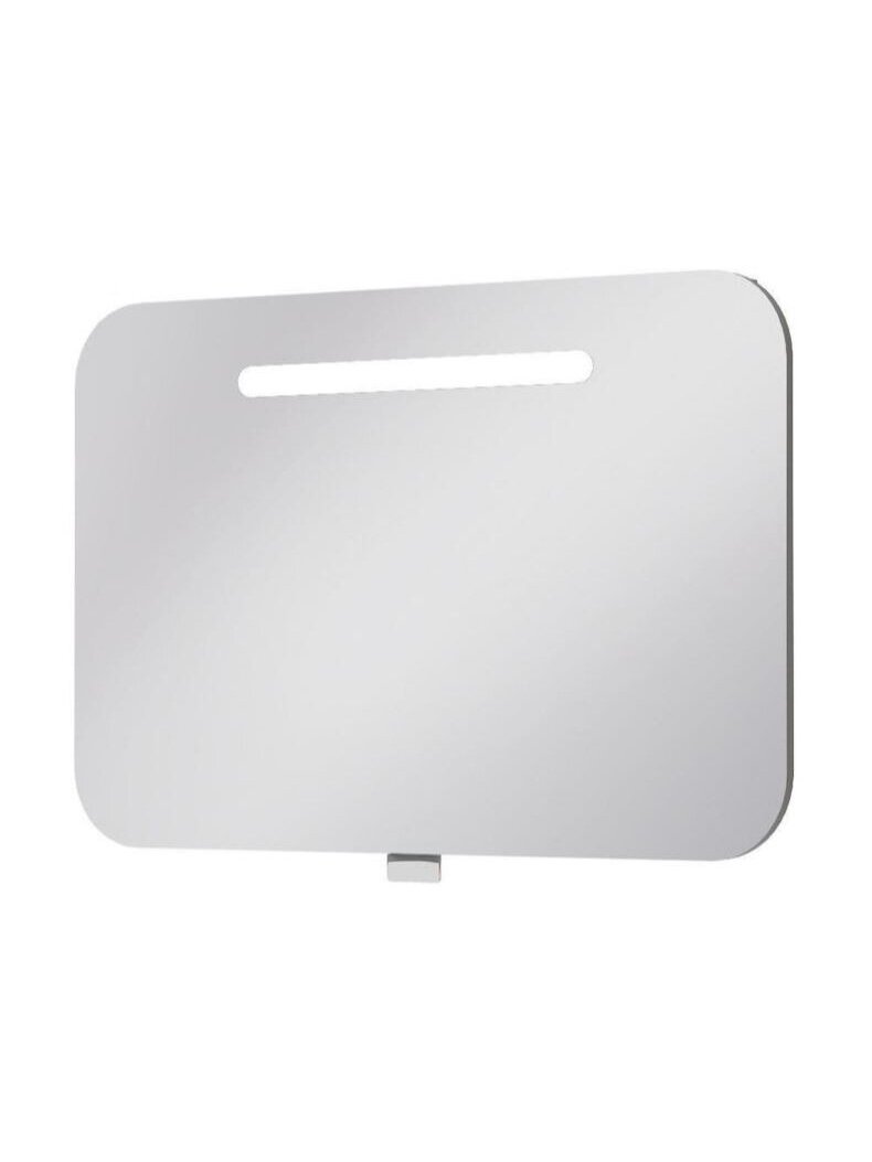 Wall-mounted bathroom mirror cabinet Vento Prato, white, 13.5 × 80 × 55 cm