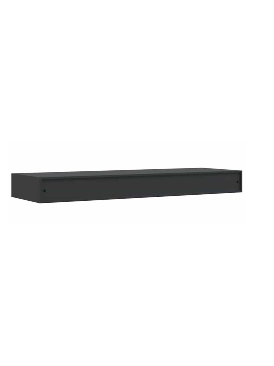 Wall-mounted shelf with drawer, black, 80 × 25 × 8 cm 5