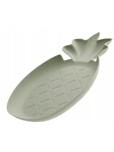Plastic Plate in Pineapple Shape, Green