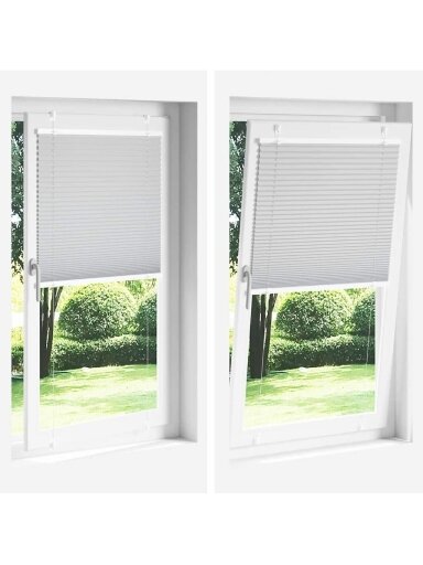 Plisuota žaliuze balta 45x150 cm audinio plotis 44,4 cm Plisuota žaliuze balta 45x150 cm audinio plotis 44,4 cm