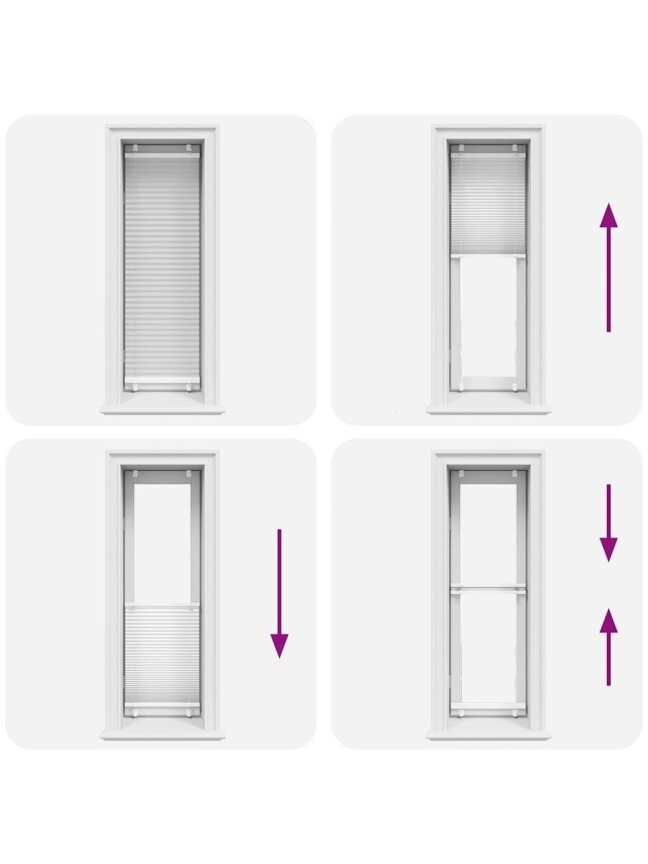 Pleated blind, white, 45×150 cm, fabric width 44.4 cm 5