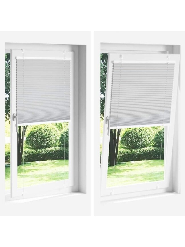 Pleated blind, white, 45×150 cm, fabric width 44.4 cm 1