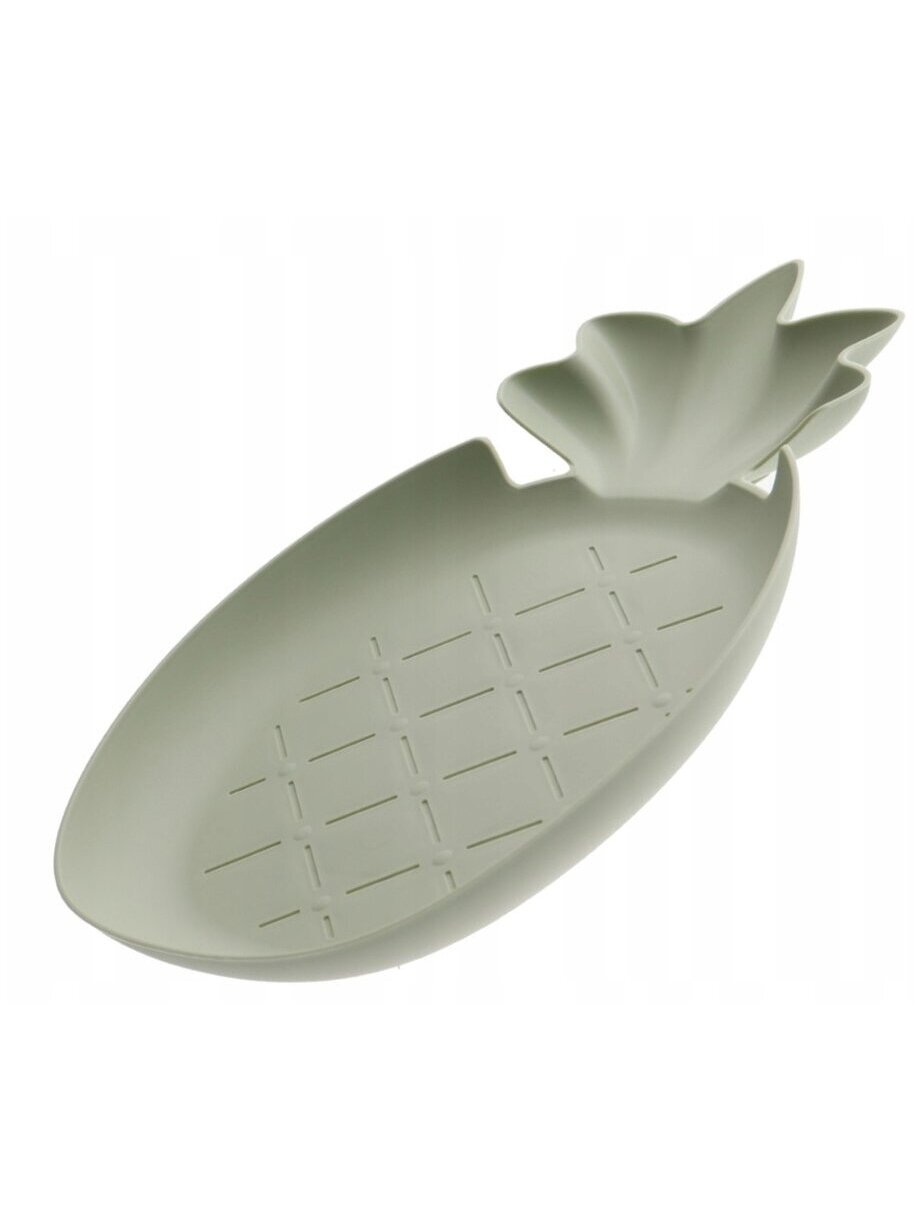 Plastic Plate in Pineapple Shape, Green
