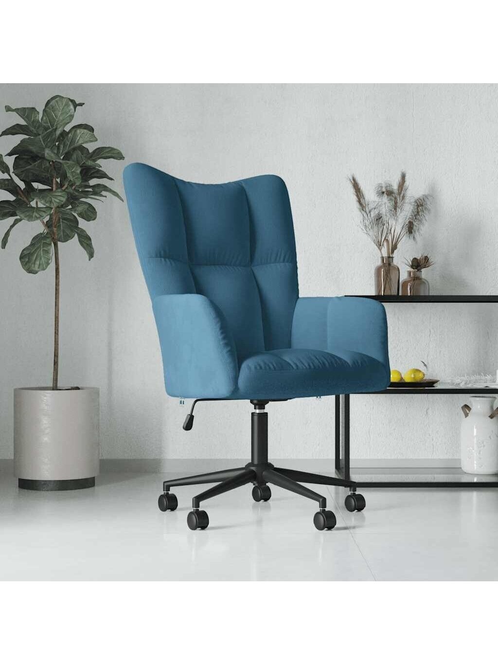 Lounge chair, blue color, velvet Lounge chair, blue color, velvet