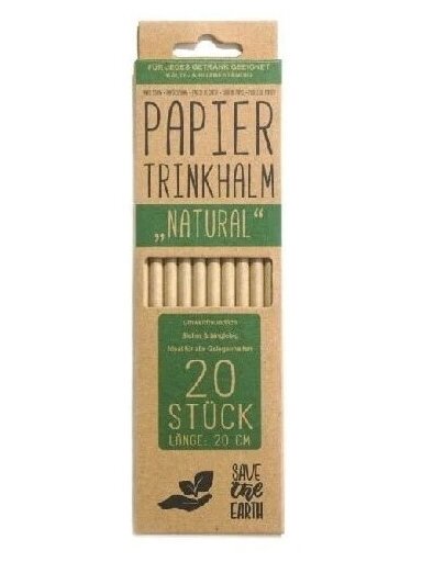 Paberi joogikõrred NATURAL, 20 tk