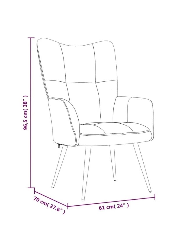 Recliner chair with footrest, dark grey, velvet 10 Recliner chair with footrest, dark grey, velvet 10