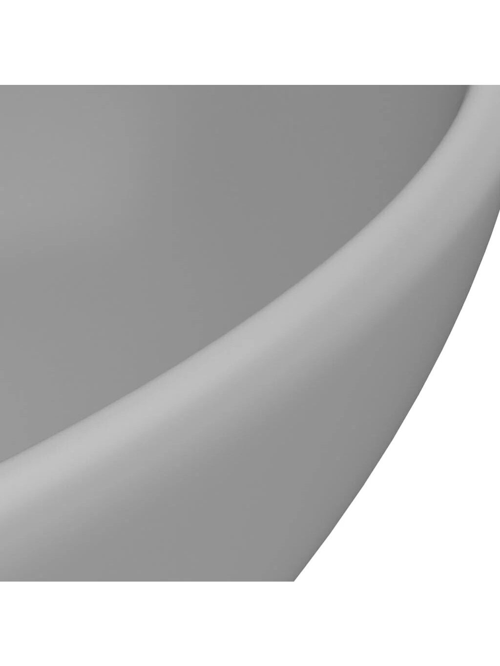 Luxury washbasin, matte gray, 40 x 33 cm, ceramic, oval 4