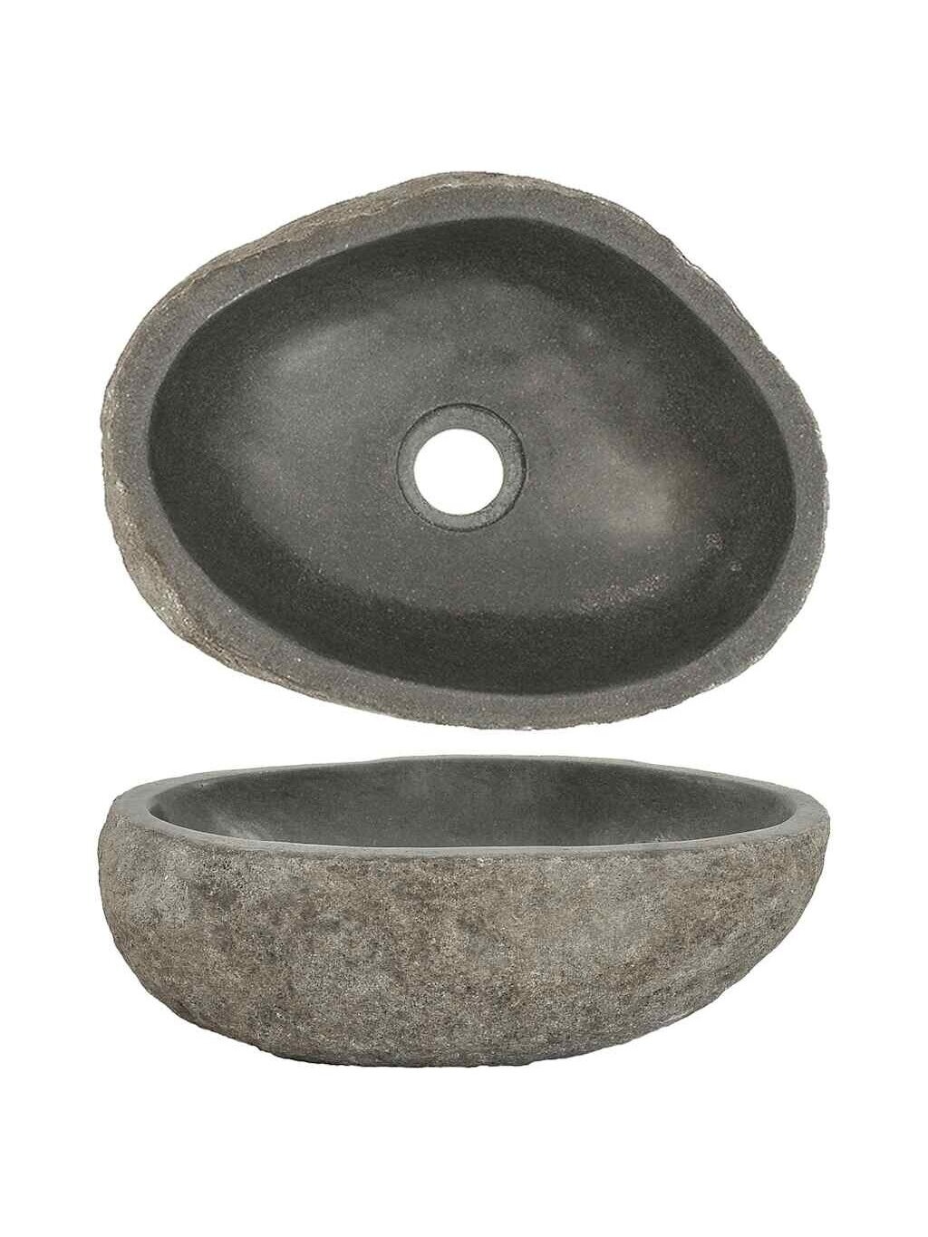 Praustuvas, (29-38)x(24-31)cm, upės akmuo, ovalo formos. 1