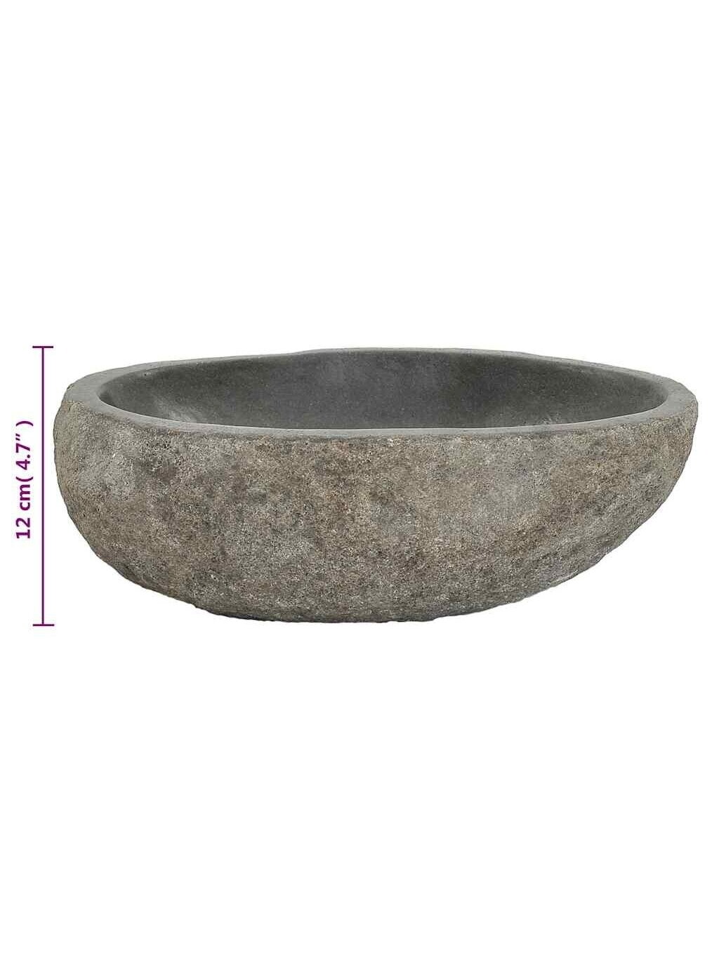 Praustuvas, (29-38)x(24-31)cm, upės akmuo, ovalo formos. 6