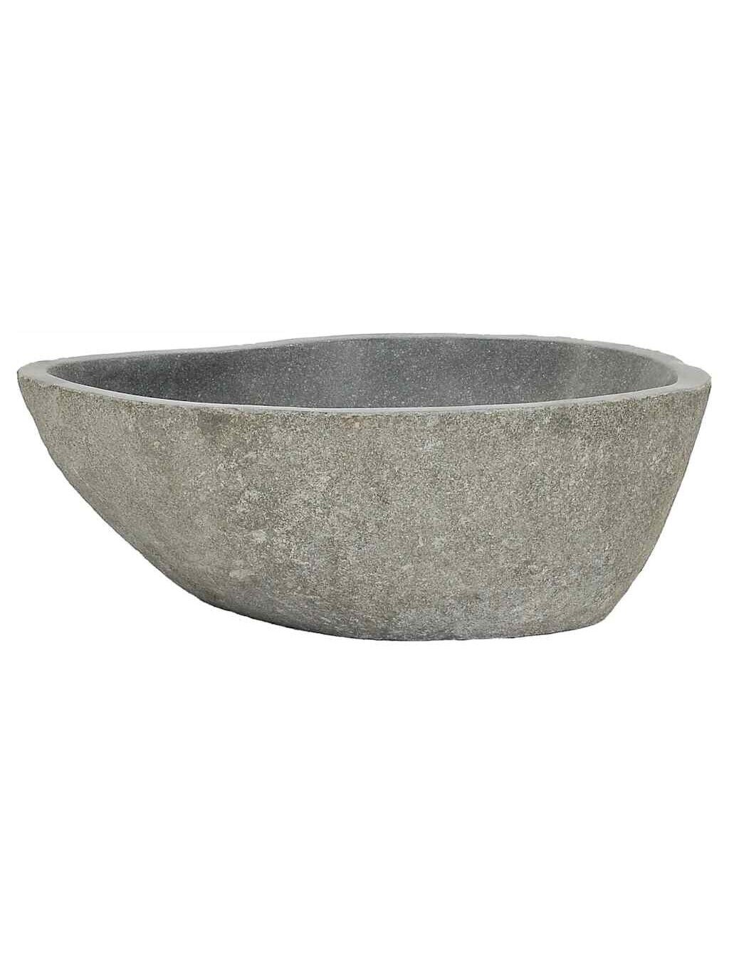 Washbasin, (37–46) × (29–36) cm, river stone, oval-shaped 4