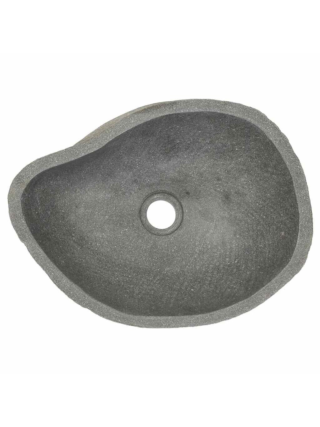Washbasin, (37–46) × (29–36) cm, river stone, oval-shaped 6