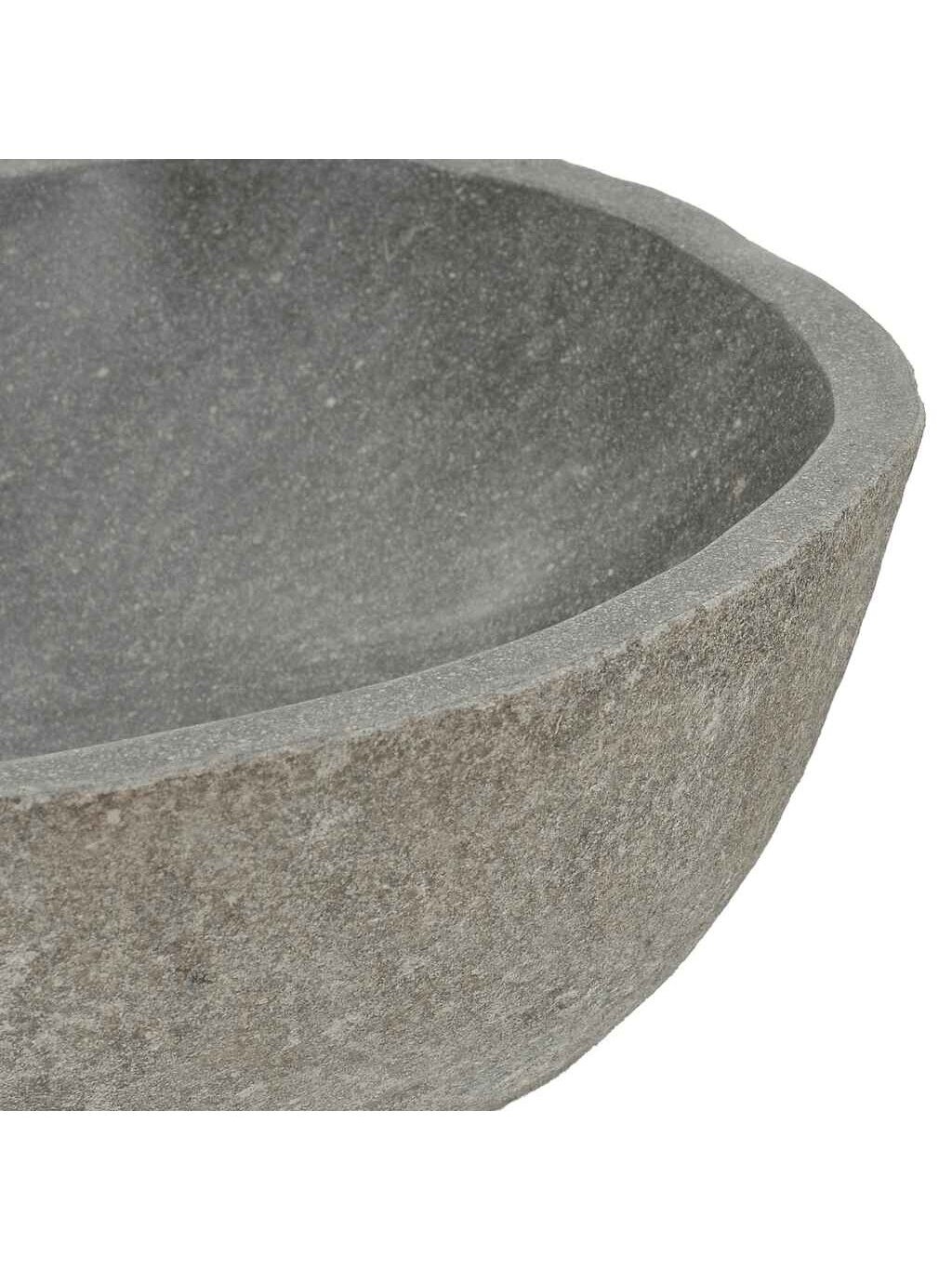 Washbasin, (37–46) × (29–36) cm, river stone, oval-shaped 7
