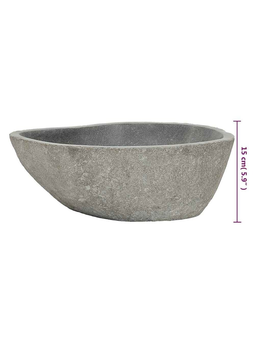 Washbasin, (37–46) × (29–36) cm, river stone, oval-shaped 9