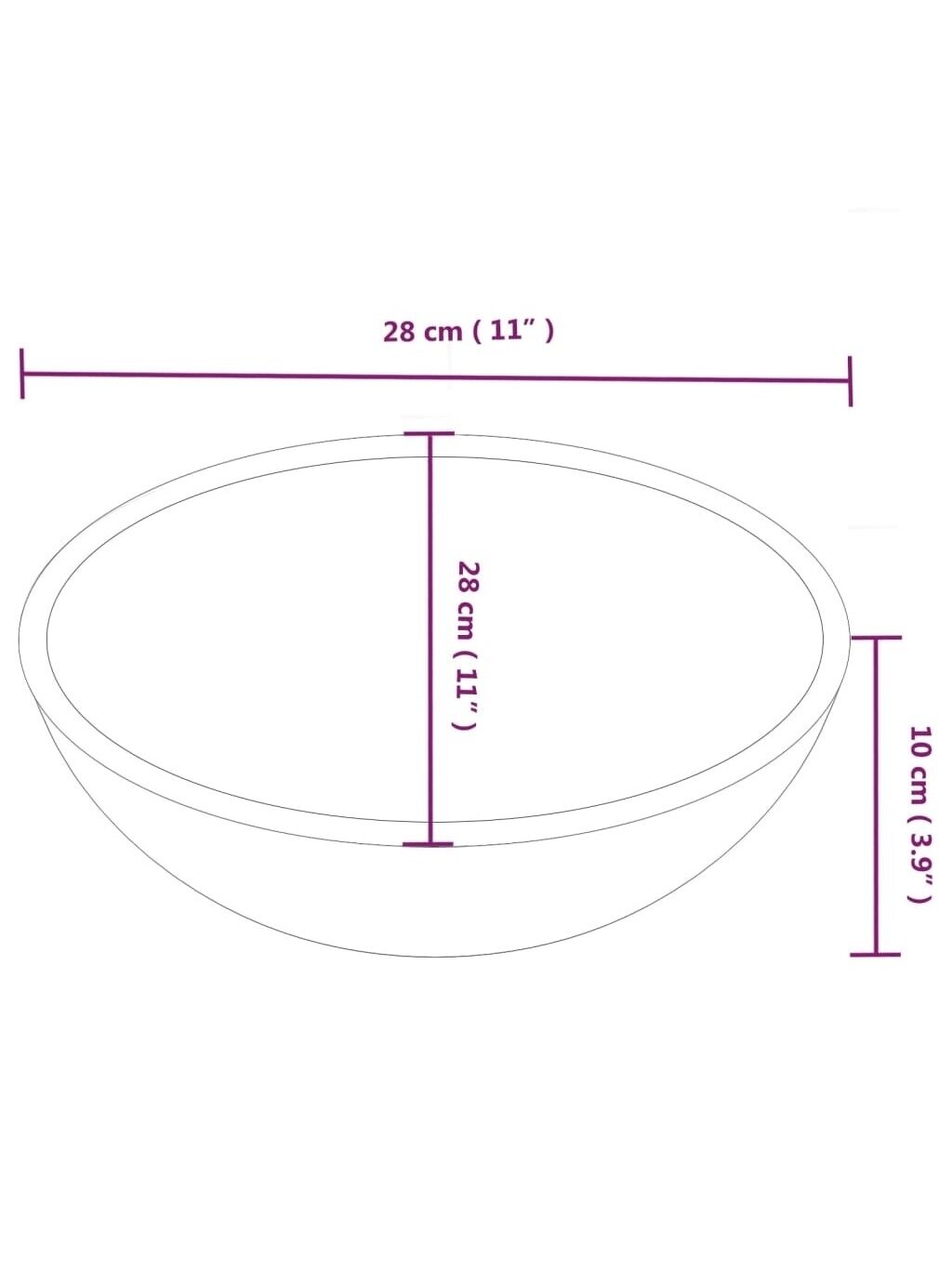 Washbasin, White, 28 × 28 × 10 cm, Ceramic 6 Washbasin, White, 28 × 28 × 10 cm, Ceramic 6