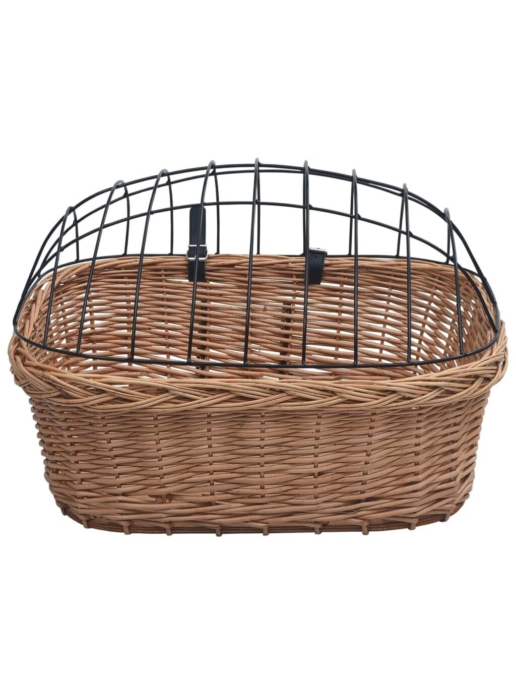 Front bicycle basket with lid, 50×45×35 cm, willow 4
