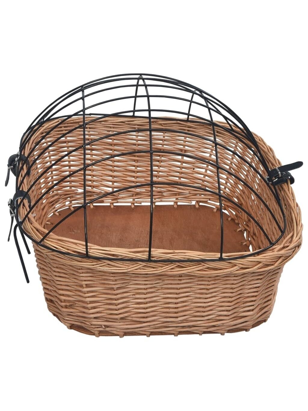 Front bicycle basket with lid, 50×45×35 cm, willow 7