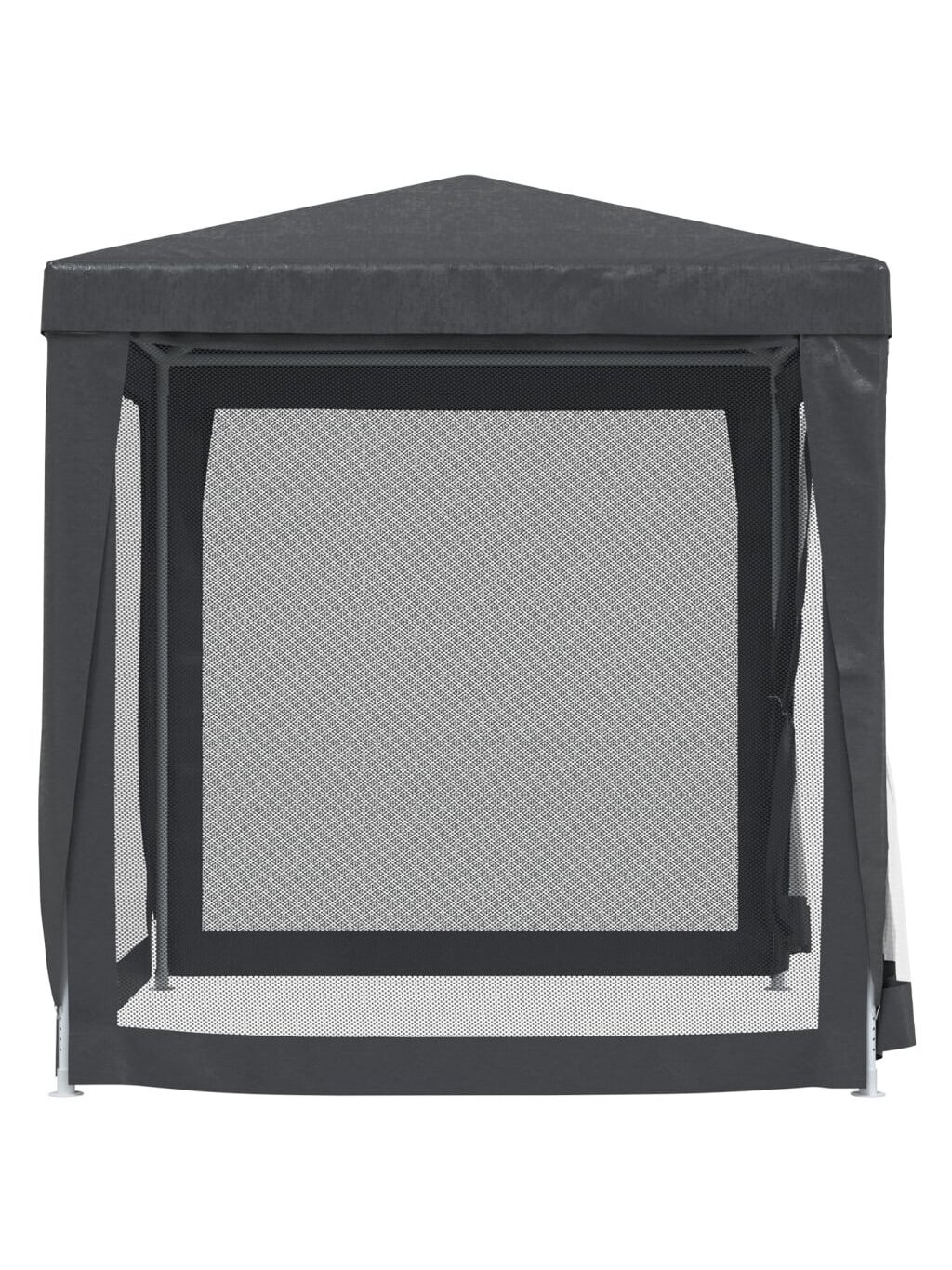 Proginė palapinė su 4 sienomis, antracito, 2x2m, HDPE 3