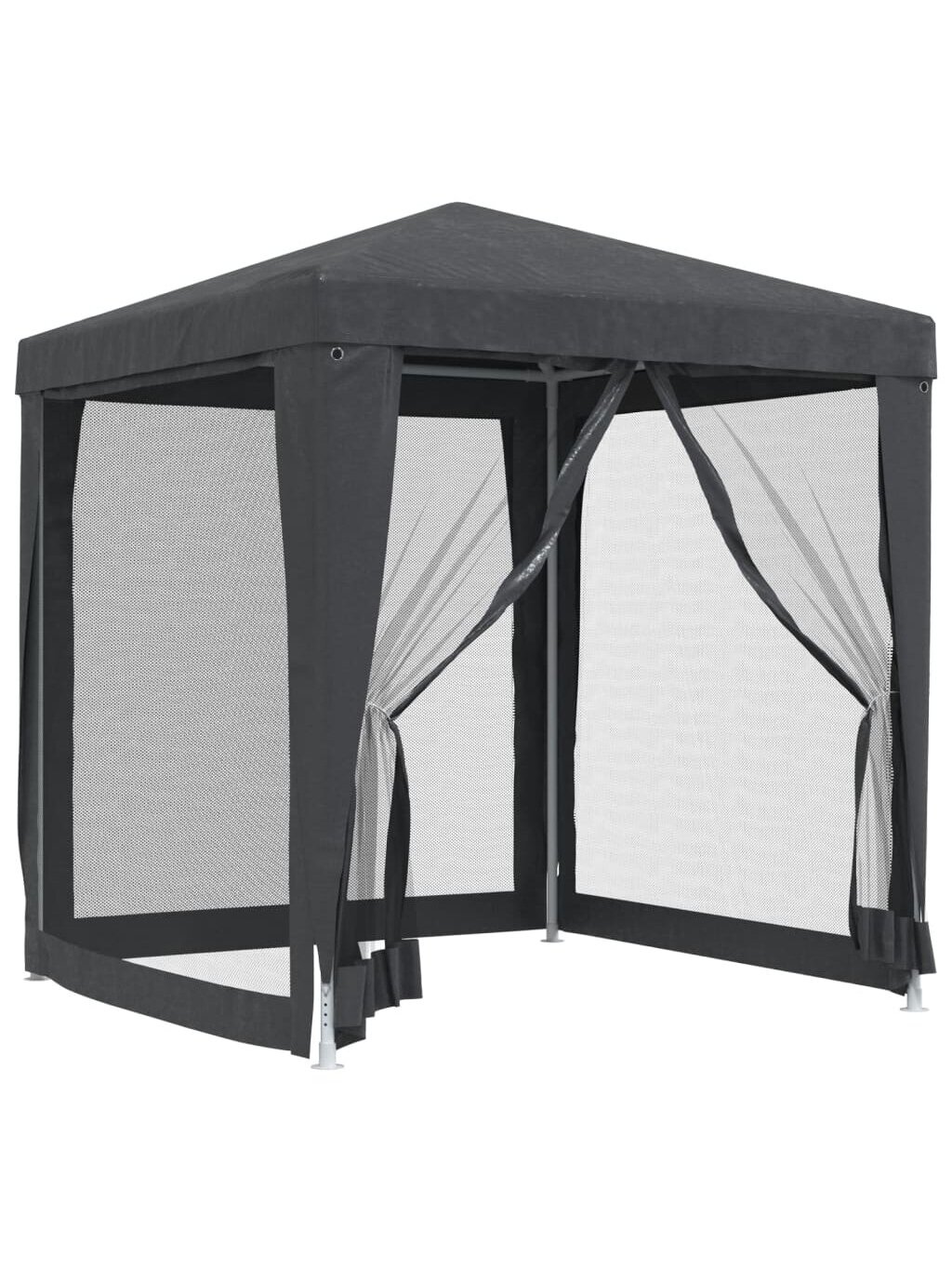 Proginė palapinė su 4 sienomis, antracito, 2x2m, HDPE