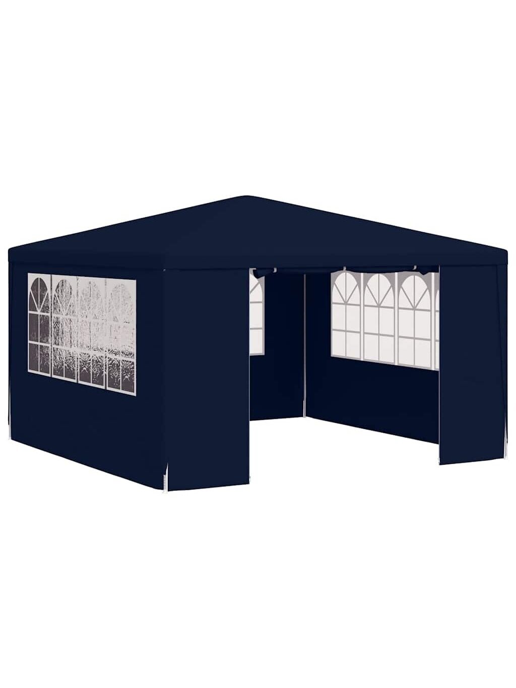 Proginė palapinė su šoninėmis sienomis, mėlyna, 4x4m, 90g/m² 1