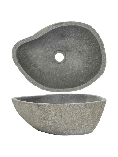 Praustuvas, (37-46)x(29-36)cm, upės akmuo, ovalo formos