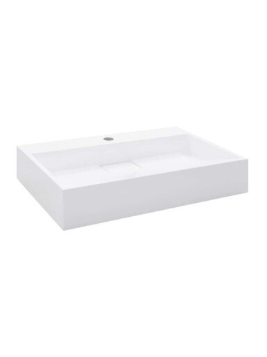 Valamu, 60 × 38 × 11 cm, valge, mineraalkomposiit / valumarmor