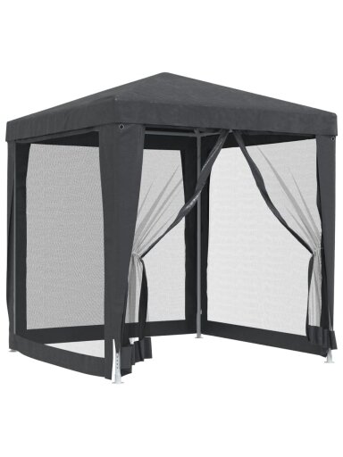 Proginė palapinė su 4 sienomis, antracito, 2x2m, HDPE Proginė palapinė su 4 sienomis, antracito, 2x2m, HDPE
