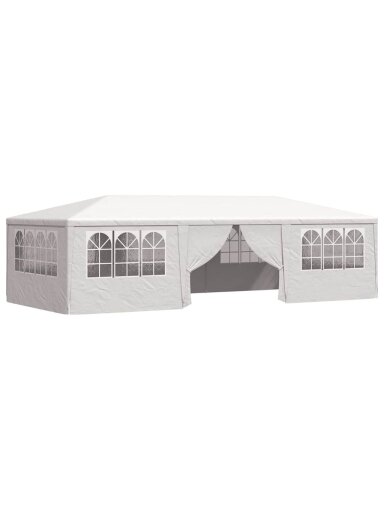 Proginė palapinė su šoninėmis sienomis, balta, 4x9m, 90g/m² Proginė palapinė su šoninėmis sienomis, balta, 4x9m, 90g/m²