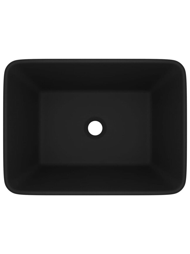 Luxury Washbasin, Matte Black, 41 × 30 × 12 cm, Ceramic 2 Luxury Washbasin, Matte Black, 41 × 30 × 12 cm, Ceramic 2