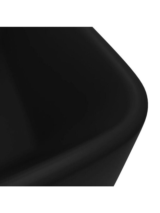 Luxury Washbasin, Matte Black, 41 × 30 × 12 cm, Ceramic 4
