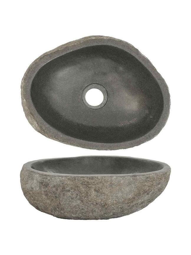 Praustuvas, (29-38)x(24-31)cm, upės akmuo, ovalo formos. 1
