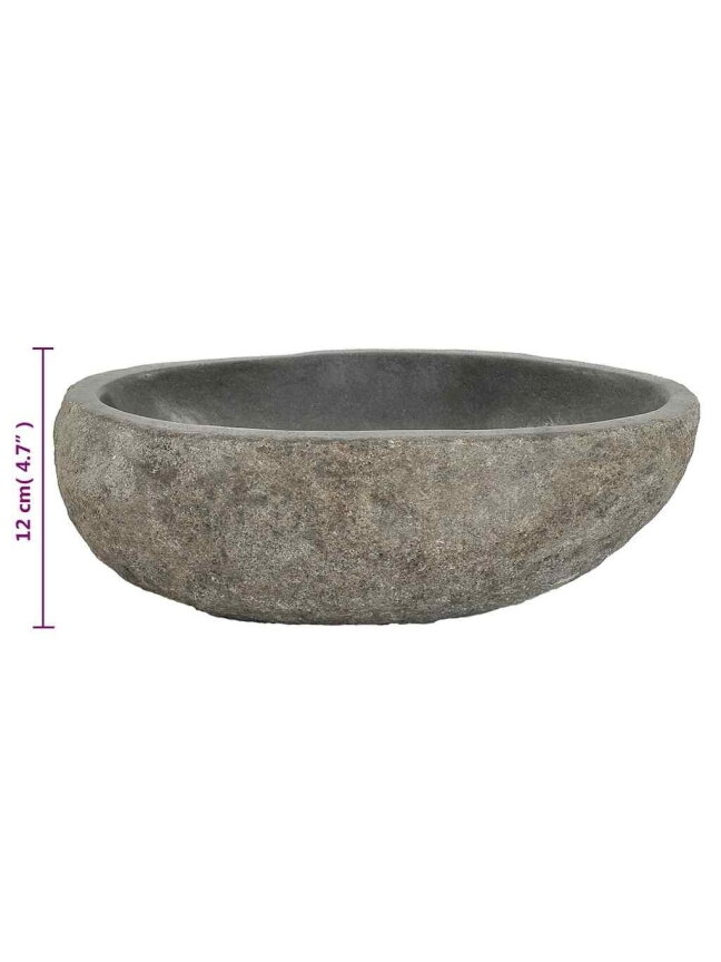 Praustuvas, (29-38)x(24-31)cm, upės akmuo, ovalo formos. 6