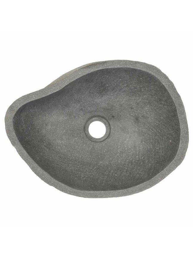 Washbasin, (37–46) × (29–36) cm, river stone, oval-shaped 6