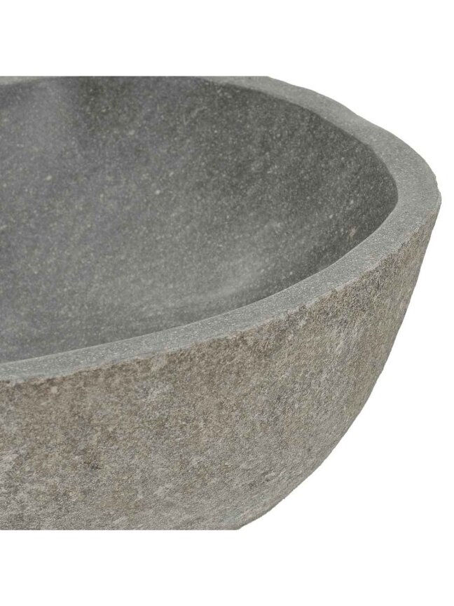 Washbasin, (37–46) × (29–36) cm, river stone, oval-shaped 7
