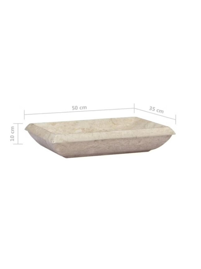Kreemjas valamu, 50 × 35 × 10 cm, marmor 5