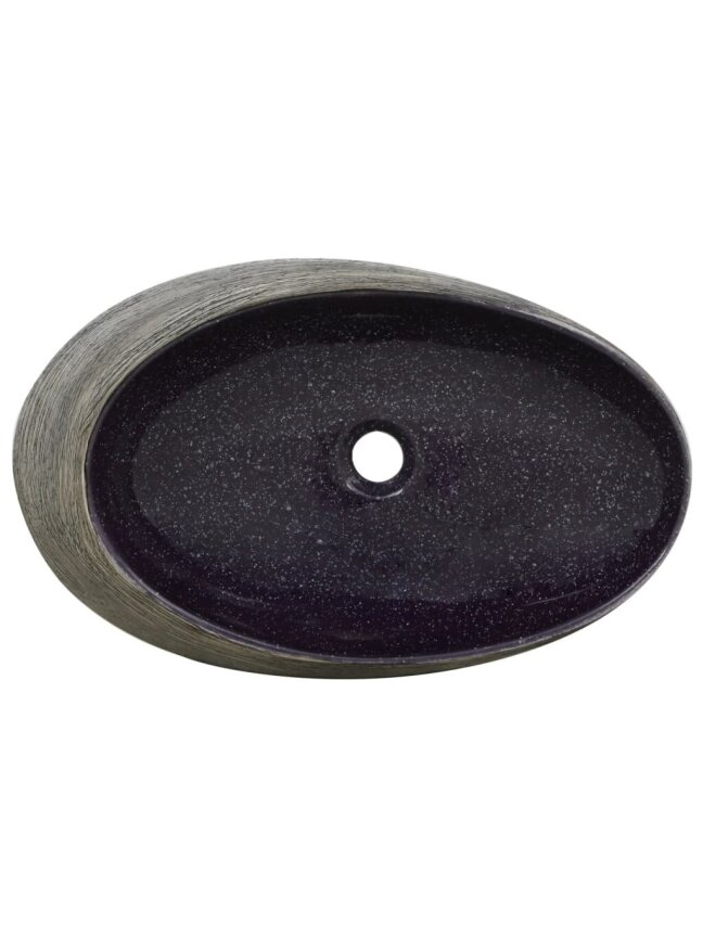Washbasin, violet/gray, 59 x 40 x 14 cm, ceramic 5