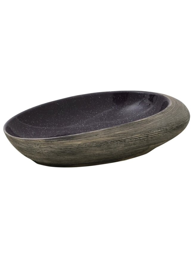 Washbasin, violet/gray, 59 x 40 x 14 cm, ceramic 1