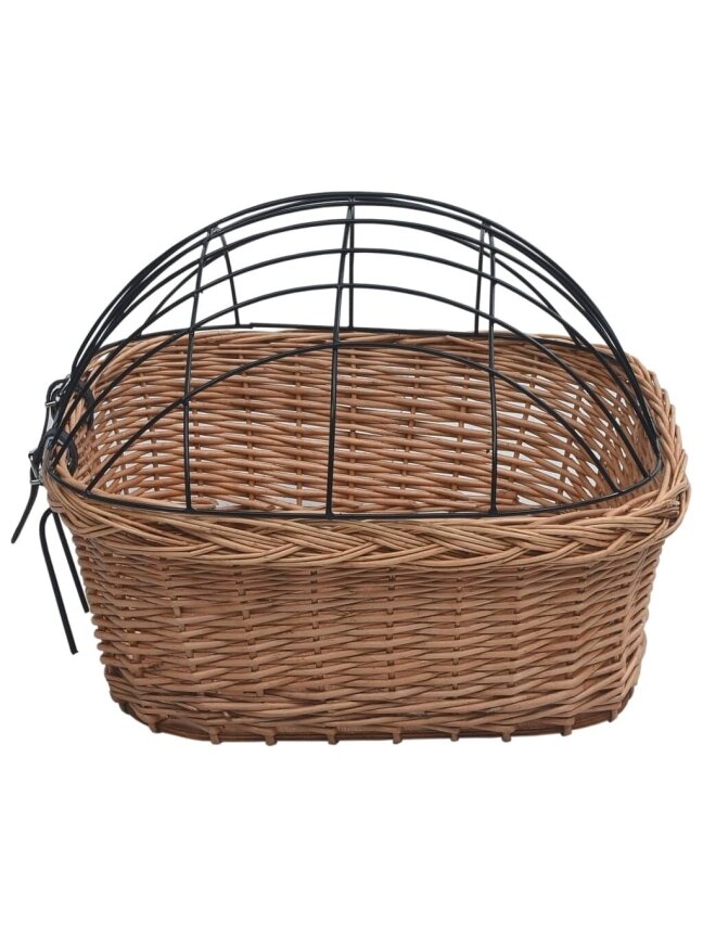 Front bicycle basket with lid, 50×45×35 cm, willow 5
