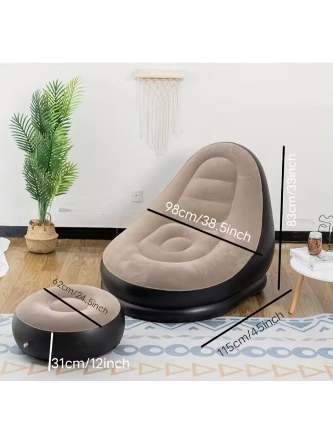 Inflatable bed with footrest (ottoman) 3
