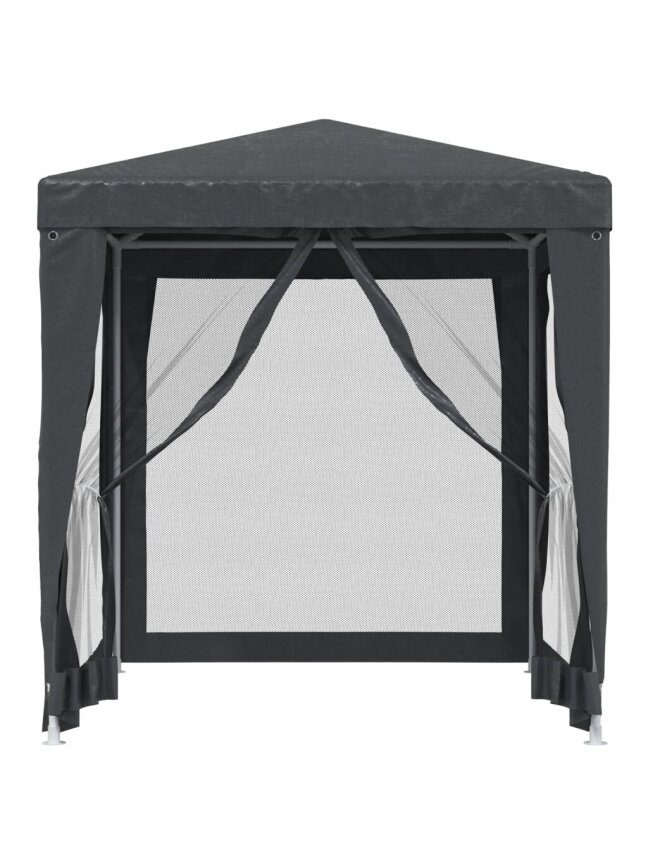 Proginė palapinė su 4 sienomis, antracito, 2x2m, HDPE 2