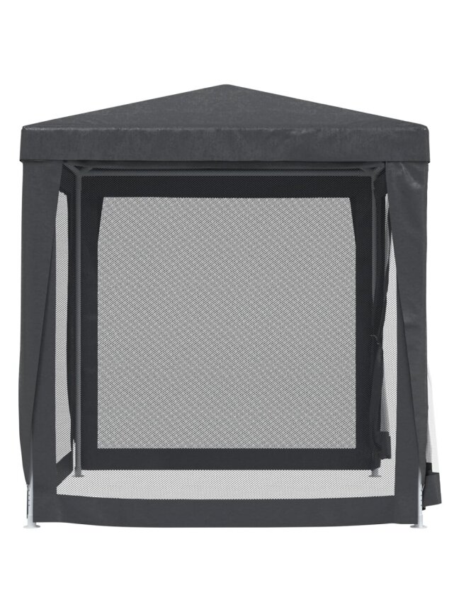 Proginė palapinė su 4 sienomis, antracito, 2x2m, HDPE 3