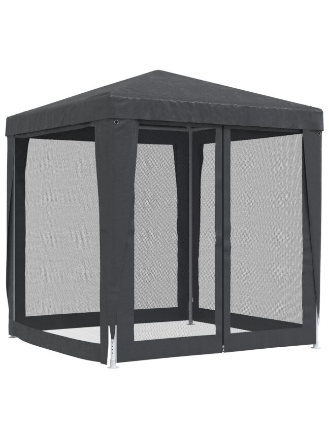 Proginė palapinė su 4 sienomis, antracito, 2x2m, HDPE 5