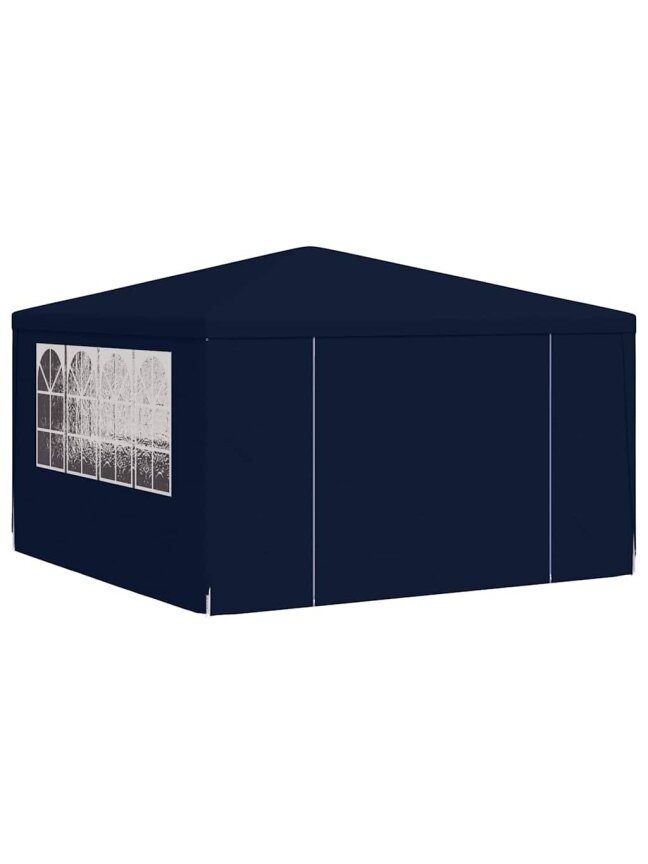 Proginė palapinė su šoninėmis sienomis, mėlyna, 4x4m, 90g/m² 2
