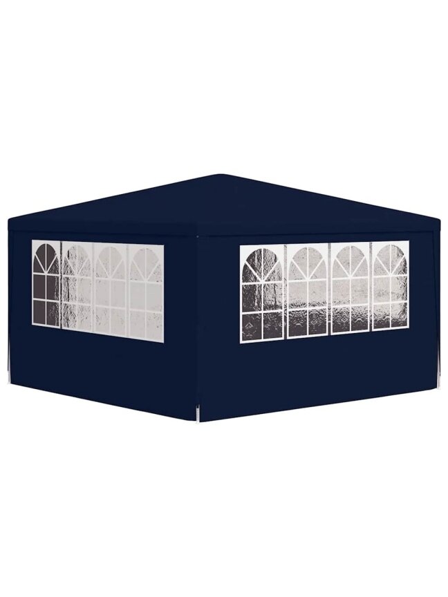 Proginė palapinė su šoninėmis sienomis, mėlyna, 4x4m, 90g/m² 5
