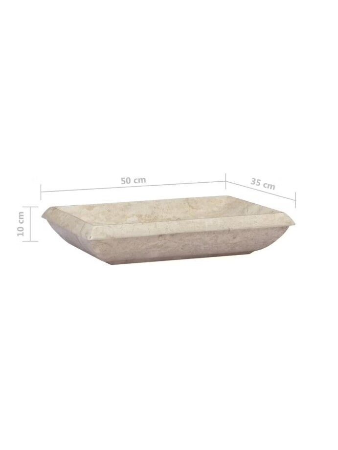 Kreemjas valamu, 50 × 35 × 10 cm, marmor 5