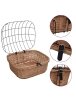Front bicycle basket with lid, 50×45×35 cm, willow