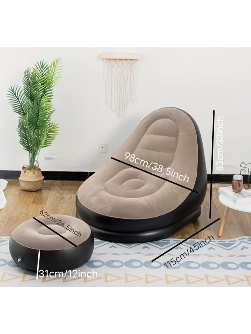 Inflatable bed with footrest (ottoman) 3