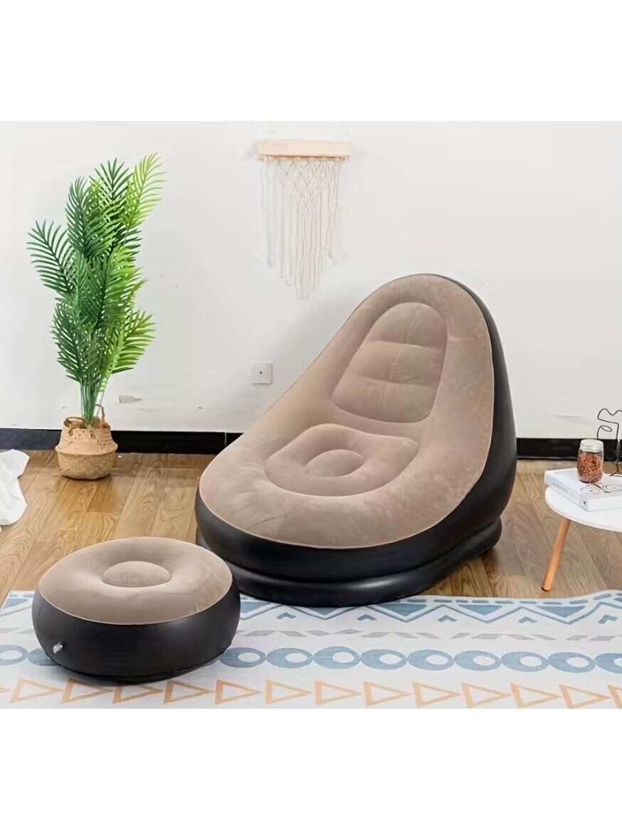 Inflatable bed with footrest (ottoman) 2
